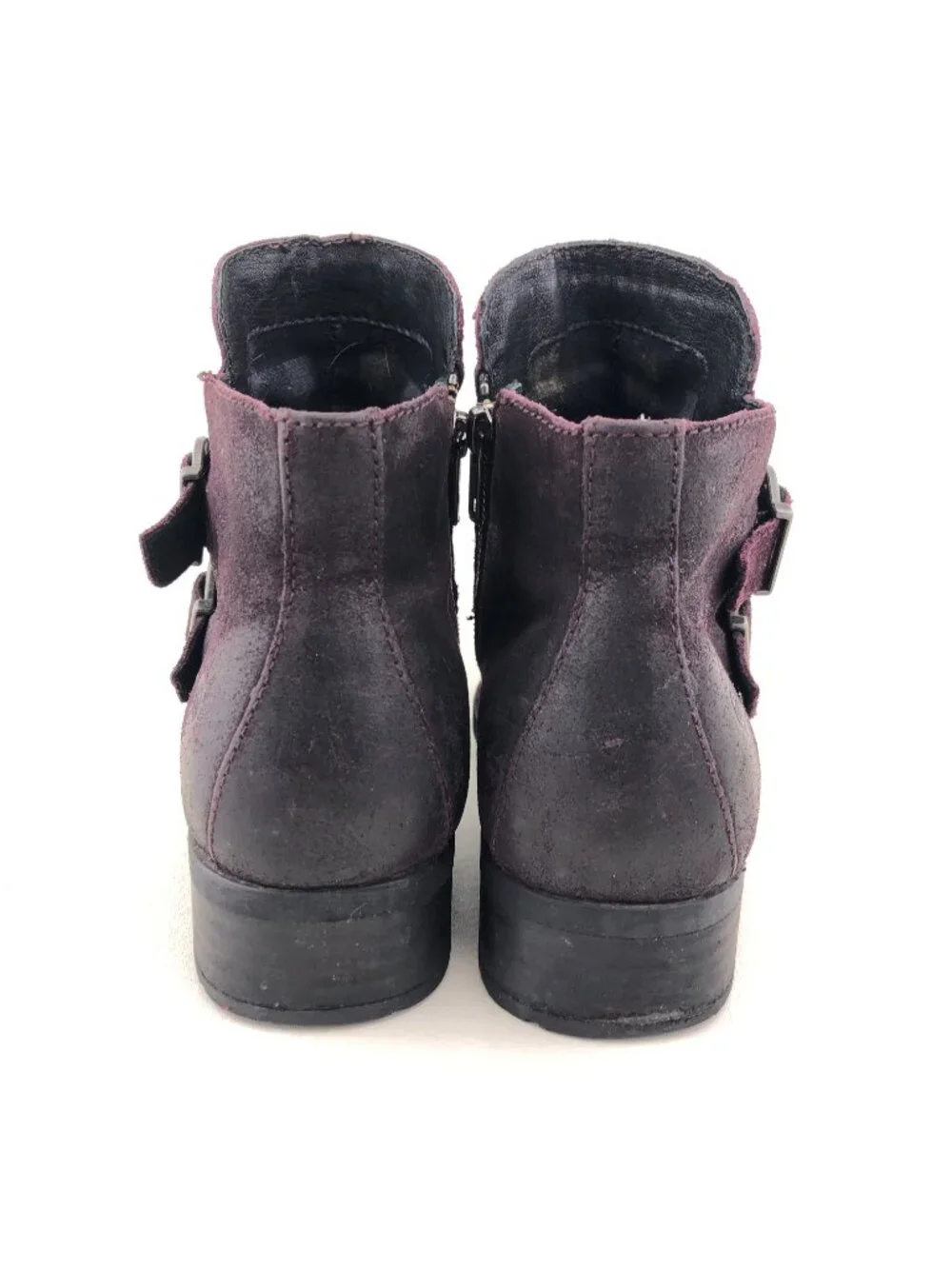 Born Adler Purple Leather Ankle Boots 8M